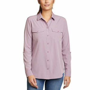 Purple NWT Eddie Bauer Ladies' Departure Top, long sleeve , upf 50+